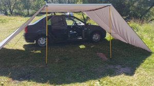 САМОДЕЛЬНАЯ МАРКИЗА НА АВТОМОБИЛЬ ДЛЯ РЫБАЛКИ, ОТДЫХА НА ПРИРОДЕ, ПУТЕШЕСТВИЙ