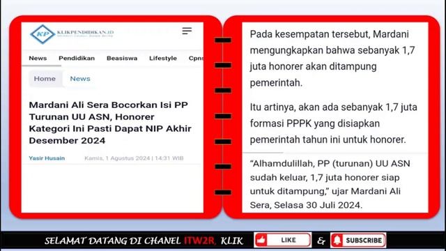 "ALHAMDULILLAH" PP TURUNAN UU ASN SUDAH KELUAR, 1,7 JUTA HONORER SIAP DITAMPUNG. смотреть онлайн