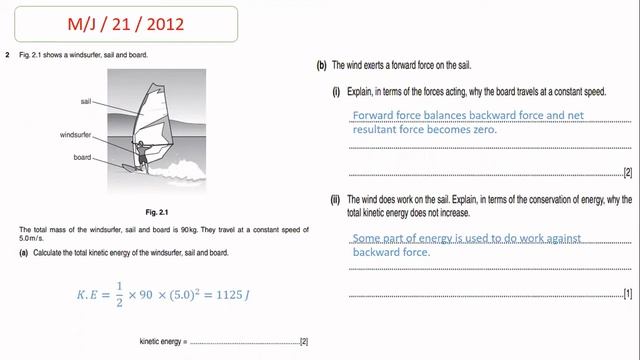 Work, Energy & Power | Past Paper Questions | O-Level Physics