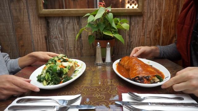 Cycle Monday - What we eat in a day in vegan restaurants Part 2 смотреть онлайн