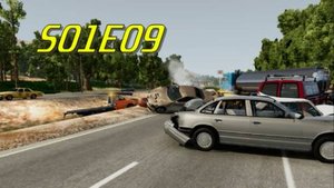 Фильм в BeamNG.drive. Эпическая и большая погоня (+ звуковые эффекты) SO1EO9 1 сезон 9 серия