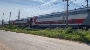 Раритетище! Чс200 - 006 С поездом 176ч Двухэтажный состав Москва - Санкт Петербург