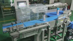 Чеквейер YCW-210 - работа на вертикальных продуктах