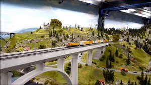 DHL Güterzug at Miniature Wonderland Hamburg, Germany MIWULA