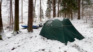 Ноябрьский холодный кемпинг на Озернинском водохранилище