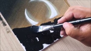 СОЛНЕЧНОЕ ЗАТМЕНИЕ - Уроки рисования акриловыми красками! Живопись на холсте для детей и родителей