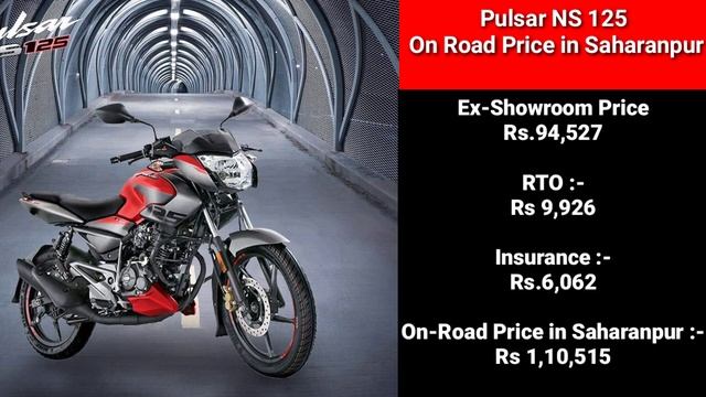 Bajaj Pulsar NS 125 Finance Documents Saharanpur (U.P)? Down Payment? EMI? Interest Rate? Only 2000