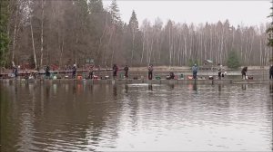 Форелевая рыбалка на спортивной зоне в выходной день. Клёвое место Лосиный остров