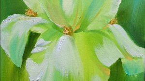 Ирисы.Живопись маслом