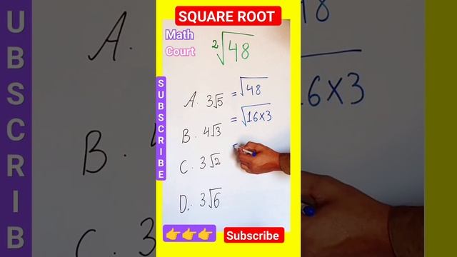 Square root trick #maths #quicktricks #mathstricks #easymathtricks #shorttricks