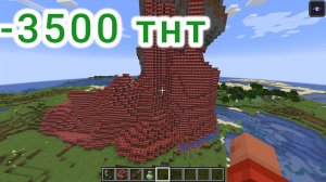 взорвал 3500 тнт в Minecraft
