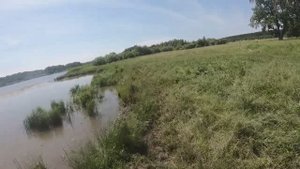 Поездка к озеру "Апрелька", замер глубины, рыбалка на спиннинг и поплавок.   25.06.2024 г.