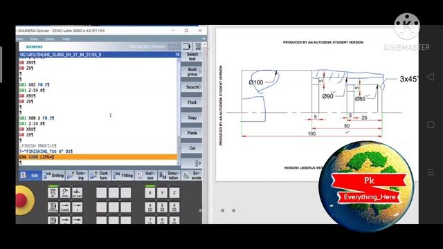 #CNC_TURNING #PROGRAM_GENERATE #SIMULATION#Example_Drawing #Programming_Format #Siemens_Sinumerik