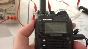 50W Solar Panel powering my Yaesu VX-8DR Radio
