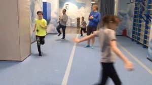 Разминка перед батутом