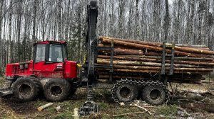 Работа форвардера Komatsu 890.3