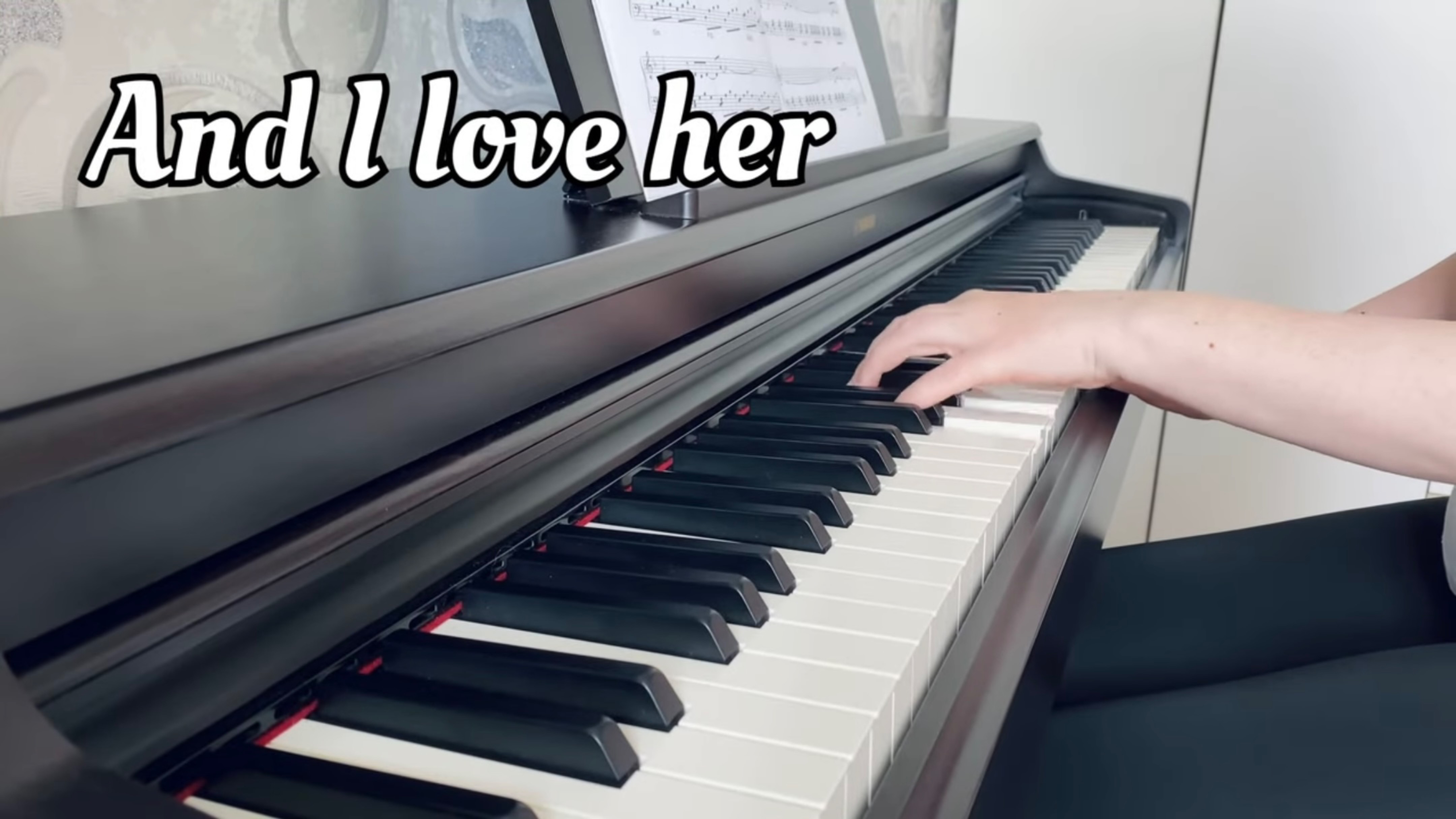 The Beatles - And I love her | Mellow piano cover by Tanya Zhidkova