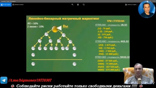My Streams Bot Линейно   Бинарный Матричный проект Вход с 1$ Супер  маркетинг для заработка!