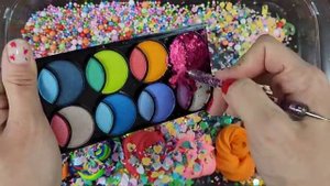 Радужный Спанч Боб! Смешивание Слаймов! Видео Слизи ASMR