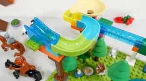 Конструктор Лего блоки ЗООПАРК ☆ лошади ASMR и другие забавные животные.