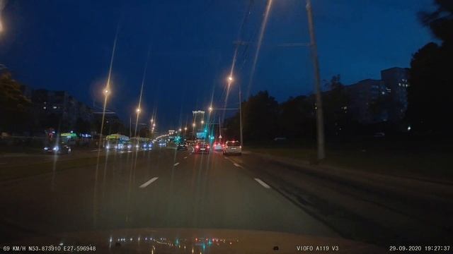 Viofo A119 v.3 (тест прошивки). Ночь, городские условия смотреть онлайн