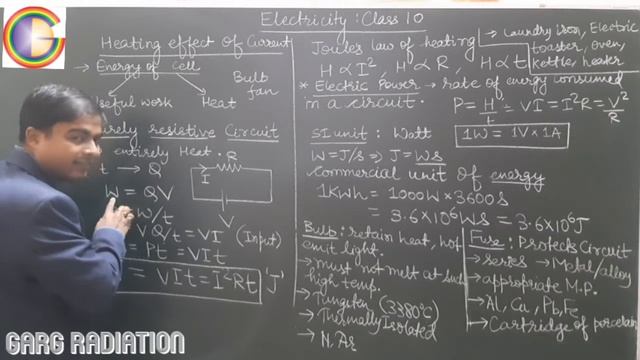 Class 10 Physics Electricity Combination of Resistor Series Parallel Heating effect of Current Powe