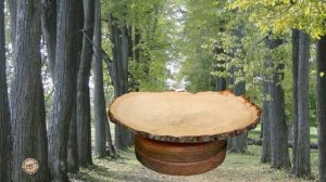 Липовая тарелка из торцевого спила