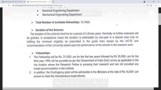 PhD Admission 2021 in Biju Patnaik University of Technology | BPUT PhD Admission Notice 2021
