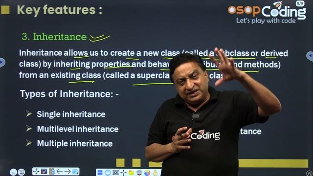 OOPs Features | Encapsulation | Abstraction | Inheritance | Polymorphism | #Python #Lecture96