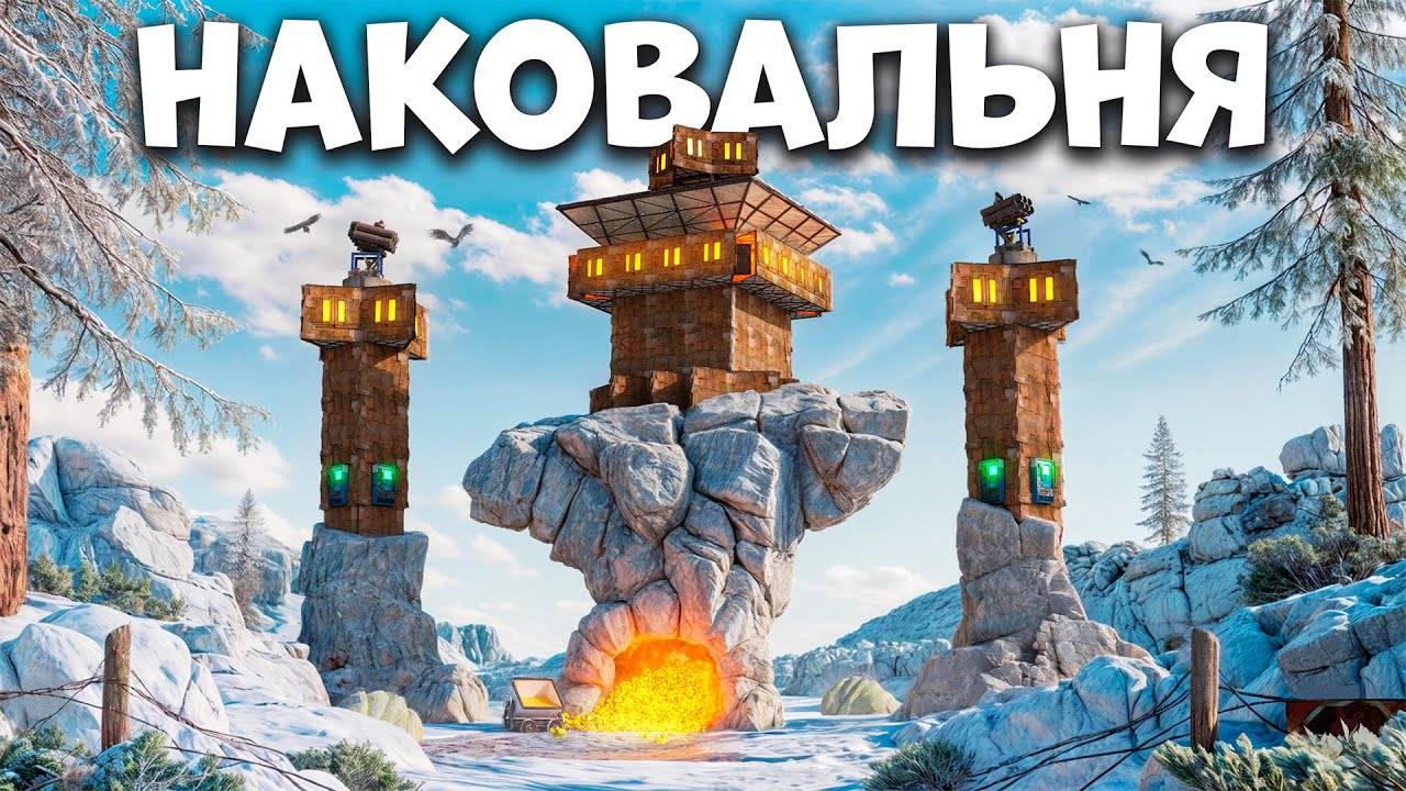 ЛЕГЕНДАРНАЯ СКАЛА НАКОВАЛЬНЯ! МОЯ НЕСТАНДАРТНАЯ БАЗА ПРОТИВ СИЛЬНЕЙШЕГО КЛАНА в Раст/Rust смотреть онлайн