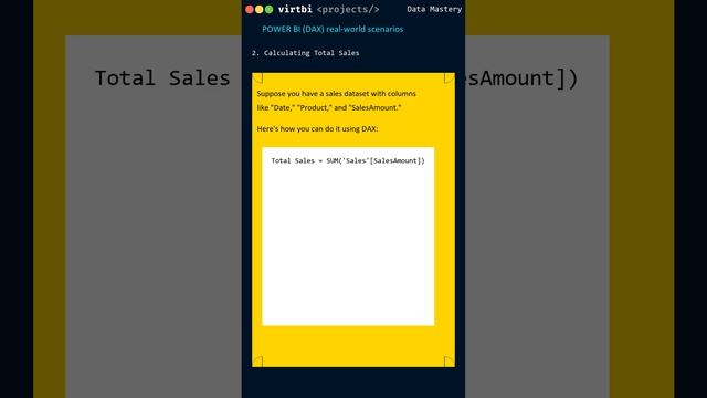 2. Calculating Total Sales | Power BI DAX Tutorial: Learn DAX with Real-World Examples | #powerbi
