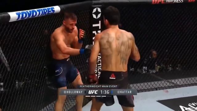 Max Holloway vs Calvin Kattar Highlights