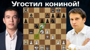 Нодирбек Абдусатторов - Андрей Волокитин  45-я Всемирная шахматная олимпиада 2024 Шахматы