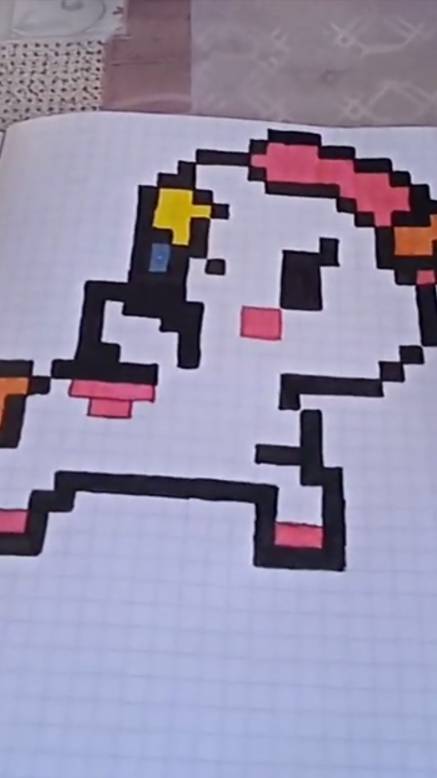 Коняшка💜🥰 #рисуемпоклеточкам #релакс #творчество #PixelArt