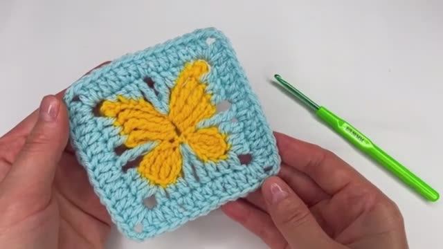 Квадратные ажурные мотивы, связанные крючком - Вязание крючком