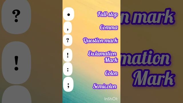 The marks used for dividing writing into sentences and phrases# punctuation marks# kidszome416# смотреть онлайн