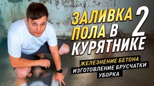 Железнение бетона, тест брусчатки, уборка, взрыв, куры! #diy #деревня #жизньвдеревне #своимируками