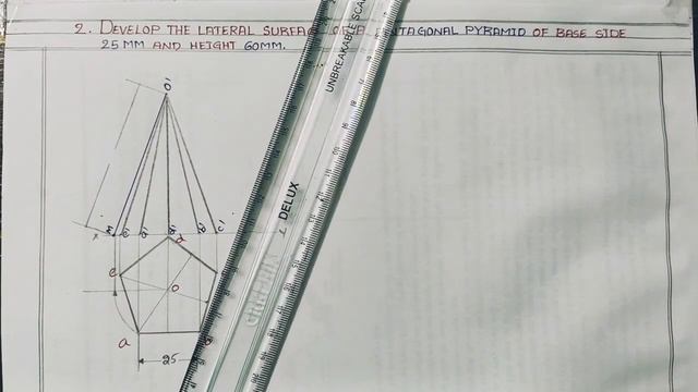 DEVELOPMENT OF SURFACE OF PENTAGONAL PYRAMID : PROBLEM NO - 2 смотреть онлайн