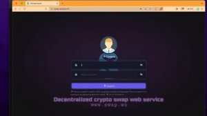 SWS DEX (Swap.WS ) Создание новой учётной записи
