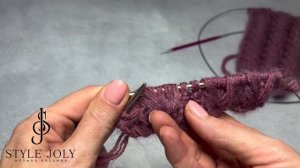 Рисунок Косичка для ушанки- обучение вязания спицами, рисунок Колосок