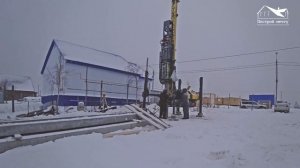 Монтаж фундамента на железобетонных сваях в Аксарке