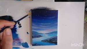 Урок. Прекрасный пейзаж акриловыми красками | Acrylic Painting of Beautiful Landscape