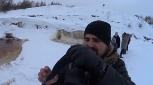 Тосненский водопад зимой 2019