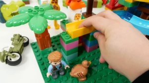 Увлекательная игра «Конструктор» ☆ Marble Run ASMR -  ASMR - Двойной туннель с динозаврами