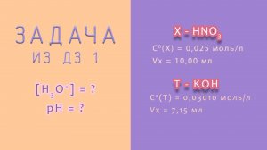 Разбор домашнего задания №2.1. Аналитическая химия. Расчет концентраций [H3O+] и pH в растворах