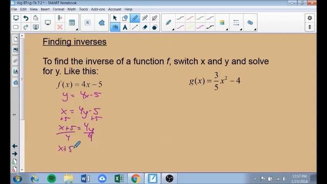 How to Find Inverses of Functions - MM Ch7.1 Algebra 2 Trigonometry смотреть онлайн