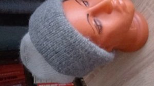 шапка двойная бини с отворотом