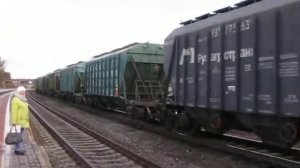 2ТЭ116-647 с грузовым поездом на станции Псков-Пасс.
