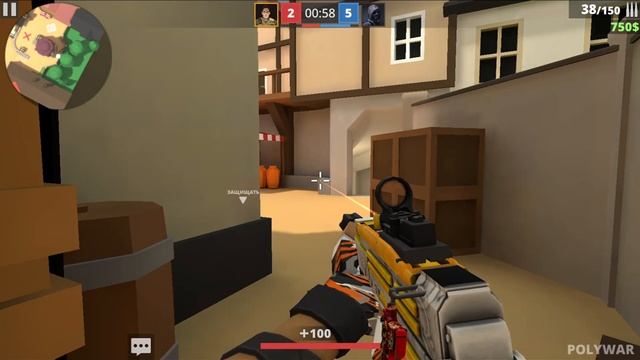 Выиграл подписчика в Polywar НО БЫЛО ОЧЕНЬ ПОТНО!