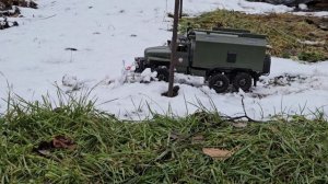 Катаем снежные валики на Урал 4320 WPL B36 1:16